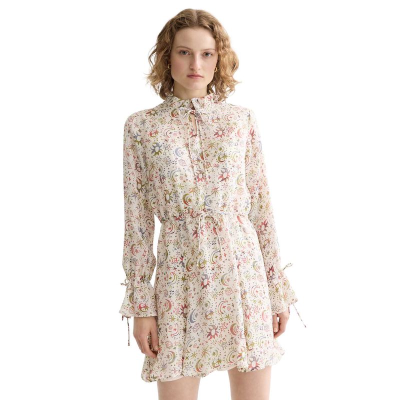 Scotch & Soda Printed Long Sleeve Mini Dress image number 3